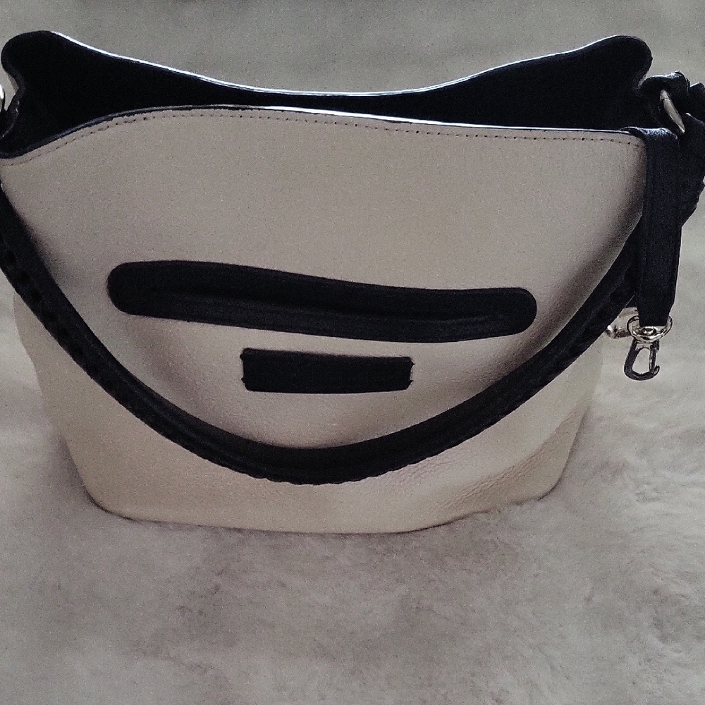 Brighton Cream and Black Shoulder Bag